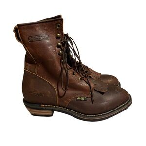 AdTec 1173 Men's 10 W Packer Chestnut Western Full-Grain Leather Boot